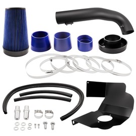 Cold Air Intake System with Heat Shield, Black Powder Coated, for 2014-2018 Chevy Silverado|GMC Sierra 1500|Cadillac Escalade1500 5.3/6.2L V8 Engine ﻿
