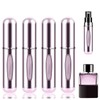 Mini Atomizador Perfume Recargable,5 ml Dispensador de Perfume Aluminio Portátil,4pcs
