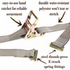 2 E Track Ratchet Straps, 2" x 16' Durable Ratcheting