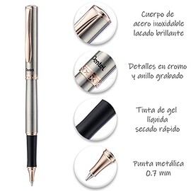 Pentel K600PG-A-EST Bolígrafo Gel Sterling Cuerpo Roso Dorado