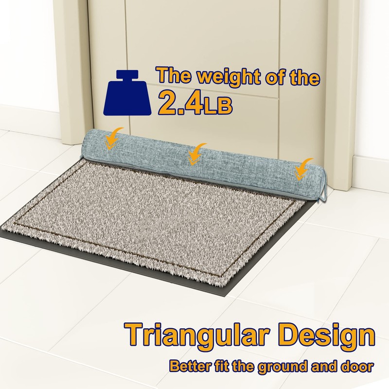 NABOWAN 38" Weighted Under Door Draft Stopper -Triangular Door Draft