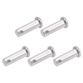 sourcing map Single Hole Clevis Pins - 10mm X 30mm Flat Head 304 Stainless Steel Link Hinge Pin 5Pcs