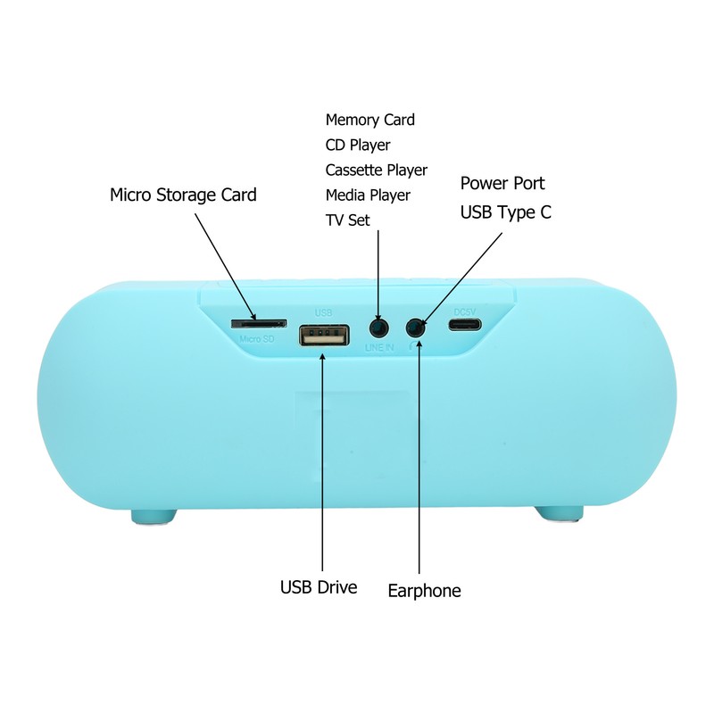 Wireless Bluetooth Speaker Recorder 44.1kHz Sampling 160kpbs Bit Rate Music