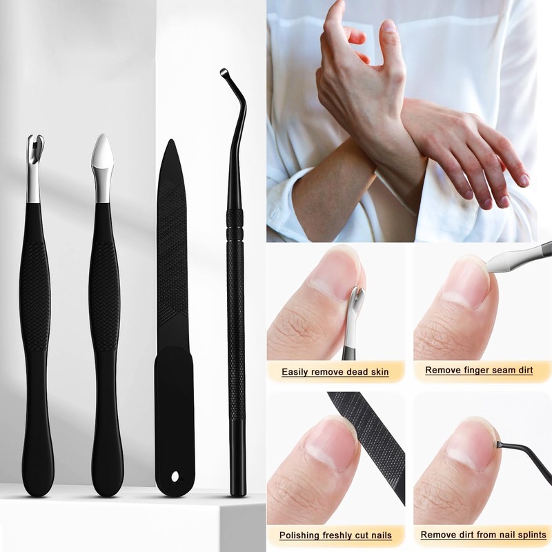 ネイルクリッパーセット ステンレス製 爪切り 12点セット 爪切り+やすり+ピンセット+耳かき 家庭用 携帯便利