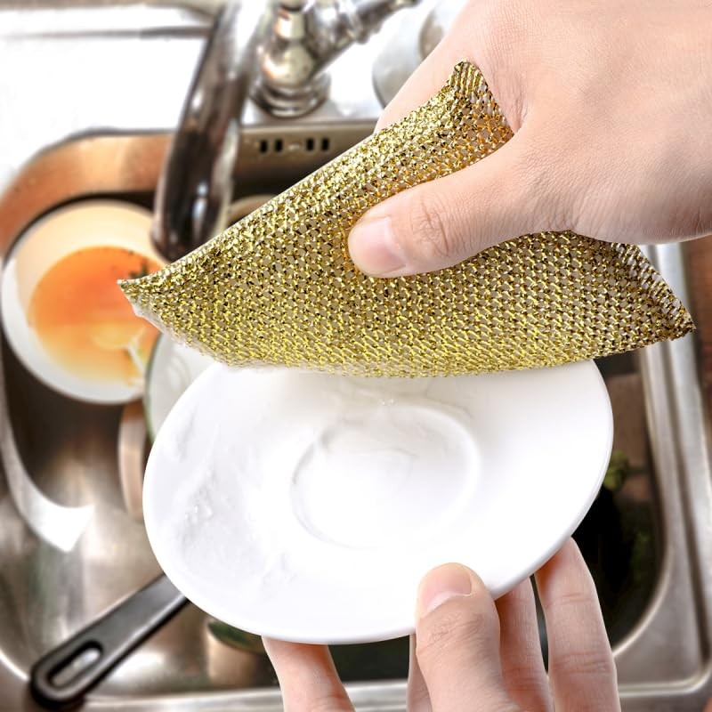 Gold & Silver Sponge Scouring Pads 4pk (5pk 20 pads)