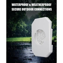 Replace 8141DBL Siding Light Mounting Block, White Outdoor Mounting Plate kit with Built-in Electrical Box, Vinyl Block Fit for 1/2 inch Outdoor Plate Vinyl and 4 '' Siding