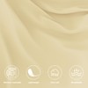 wyewye Double Fitted Sheet, Cream, 135x190 cm with 40 cm