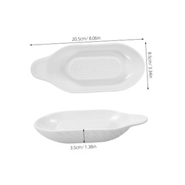 Vaguelly Ceramic Garlic Ginger Grater Plate Kitchen Seasoning Tool for Effortless Grinding of Fresh Ginger and Garlic Into Smooth Pastes Easy to Clean for Culinary Tasks