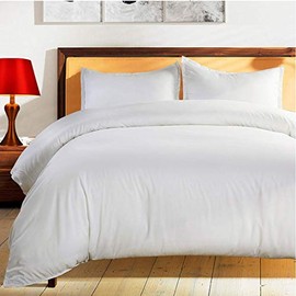 Bluemoon Homes Duvet Cover King Zipper Closure Cotton 1000 Thread Count White King 3 Piece Duvet Cover Set, 100% Long Staple Egyptian Cotton Quilt Cover King/Cal King Size, Silky Soft, Breathable