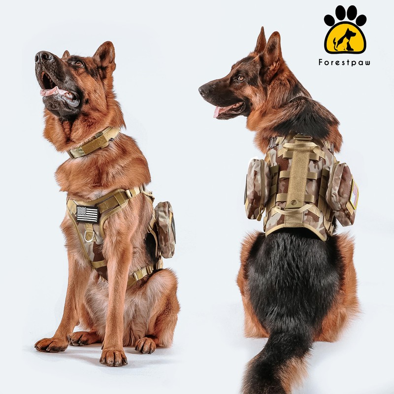 Forestpaw Dog Harness Medium Sized,Tactical Dog Harness with Handle,No Pull