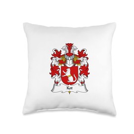Family Crest and Coat of Arms clothes and gifts KOT Coat of Arms-Family Crest Throw Pillow, 16x16, Multicolor