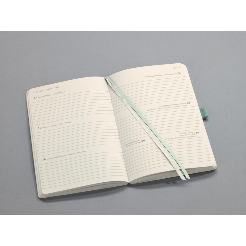 SIGEL C2539 Conceptum Weekly Planner 2025, Approx. A6, Green, softcover,