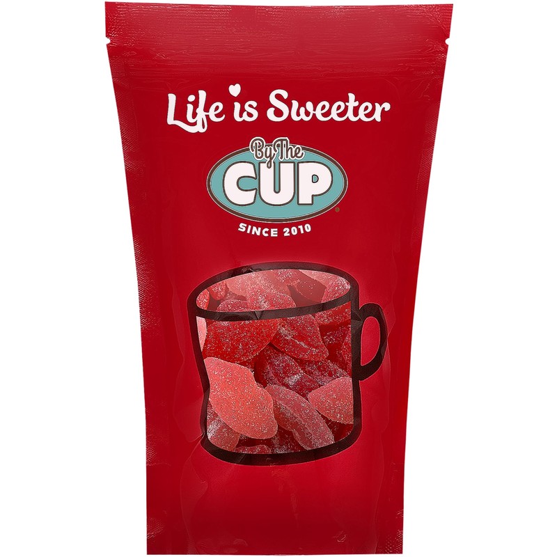 By The Cup Sour Pucker-up Gummy Lips, 2 lb Bulk
