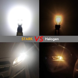 Stark Projector LED Bulb 3156 Strobe LED High Power Flip Chip Fits T25 3056 3456 4156 for Back Up Lights Reverse Lights Tail Light 6000K White (Upgraded, Pack of 2)
