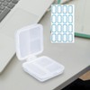 Travel Pill Organizer 6 Compartments Portable Pill Case with Double