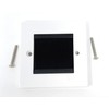 White Brush Plate Faceplate Wall Mounted Installation Tidy Cable Pass