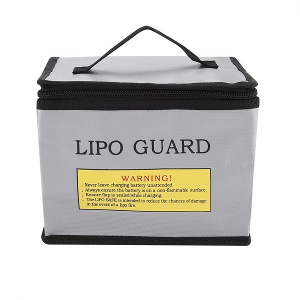 Lipo Safe Bag Fireproof Explosion-proof Lipo Battery Storage and Charging Protective Case Pouch Durable Portable Double Zippers Safety Storage Guard