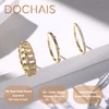 Dochais Set of 3 Rings Gold Ladies Women 14k Real