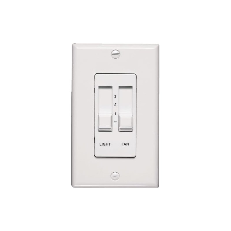 Quorum 7-1192-6, Three Speed and Light Dimming Wall Slide Control,