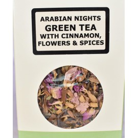 Steenbergs Arabian Nights Green Tea with Cinnamon, Flowers and Spices 55g box