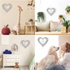 Rattan Hearts Wall Hanging Decoration, Heart Shape Wicker Wreath Ornament