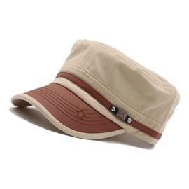 Buzz Selection CAP825 Military Work Cap, Hat, Stylish, Star Design, Men's, Women's, beige