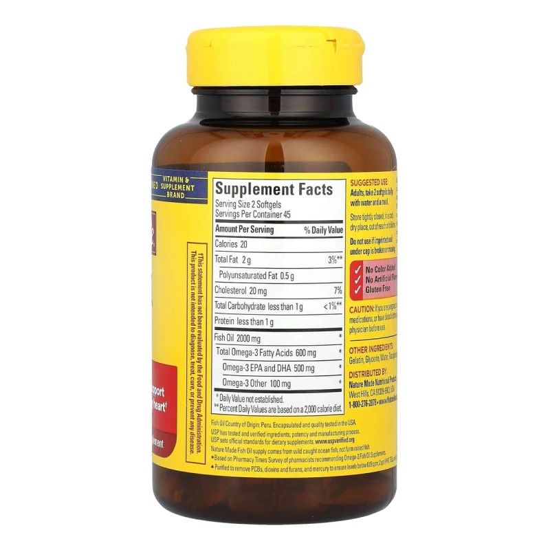 Aceite De Pescado Omega 3 Nature Made 1000 Mg 90