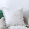 Beaded Throw Pillow Cover 16x16 Inch, White Throw Pillow Cover,