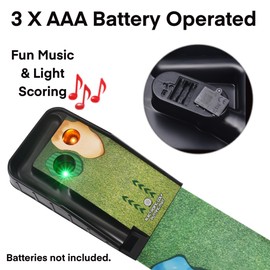 Kids Golf Set - Electronic Mini Golf Set including Kids Extendable Golf Club Toy Putter, 3 Plastic Golf Balls, 72” Interactive Putting Mat with Light-Up & Musical Scoring Holes, for Children Age 5+