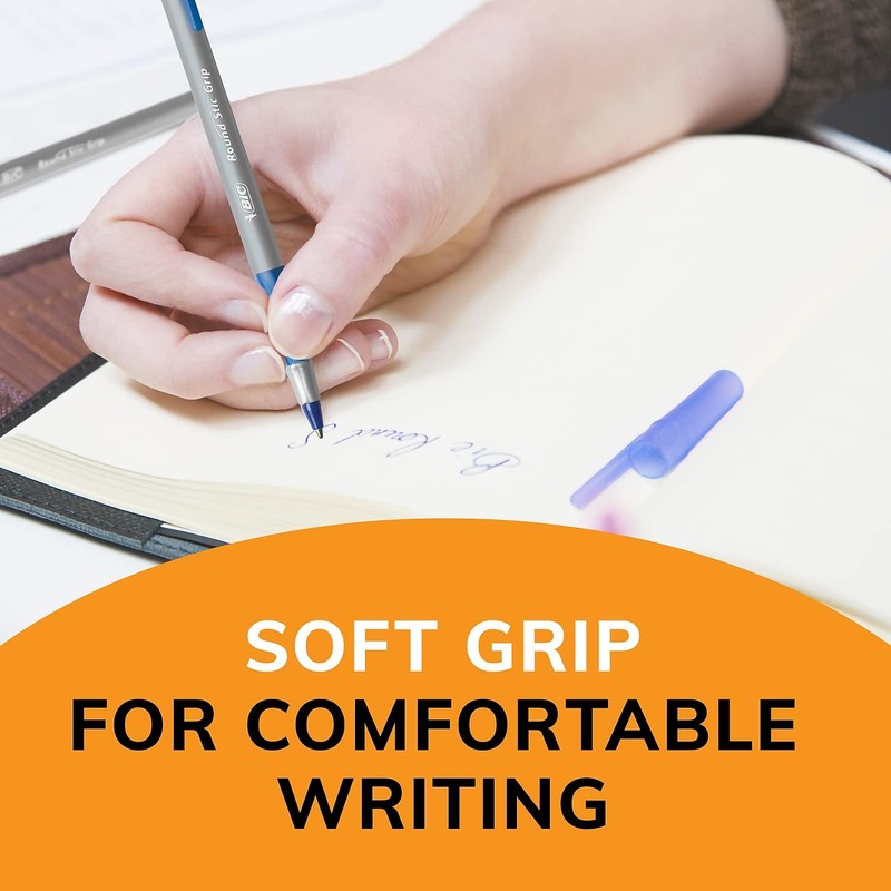 BIC Stic Grip Bolígrafo, 36 (punta mediana), 36 unidades