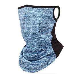 Face Cover, UV Protection, Neck Gaiter, Cool Feeling, Quick Drying, For Running, Unisex (Blue, One Size)