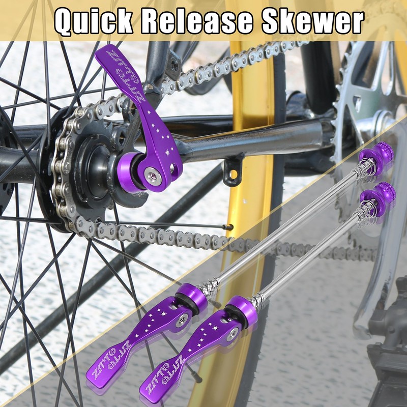 X AUTOHAUX 2pcs Bicycle Mountain Bike Wheel Front Rear Quick