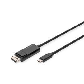 DIGITUS USB Type-C to DisplayPort Bidirectional Max. Resolution 8K @ 30Hz, Length: 2m, Black