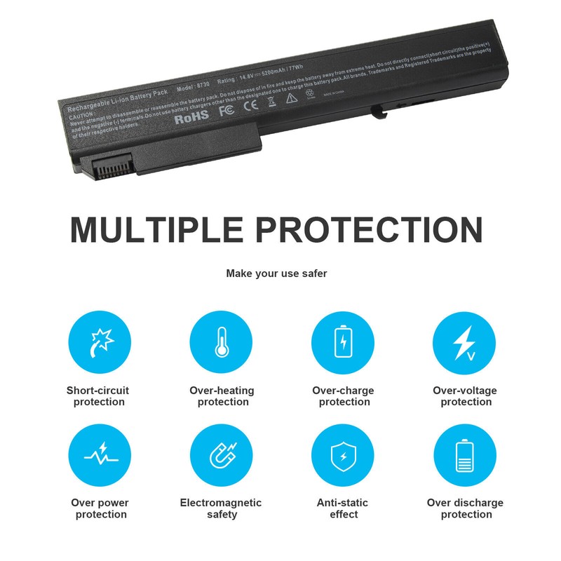 Laptop Battery for Hp ProBook 6545b EliteBook 8530w 8540p 8540w