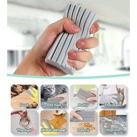 Dusting Sponge Duster, Grey Dust Cleaning Sponge, Reusable Household Cleaning Sponge Tool for Blinds