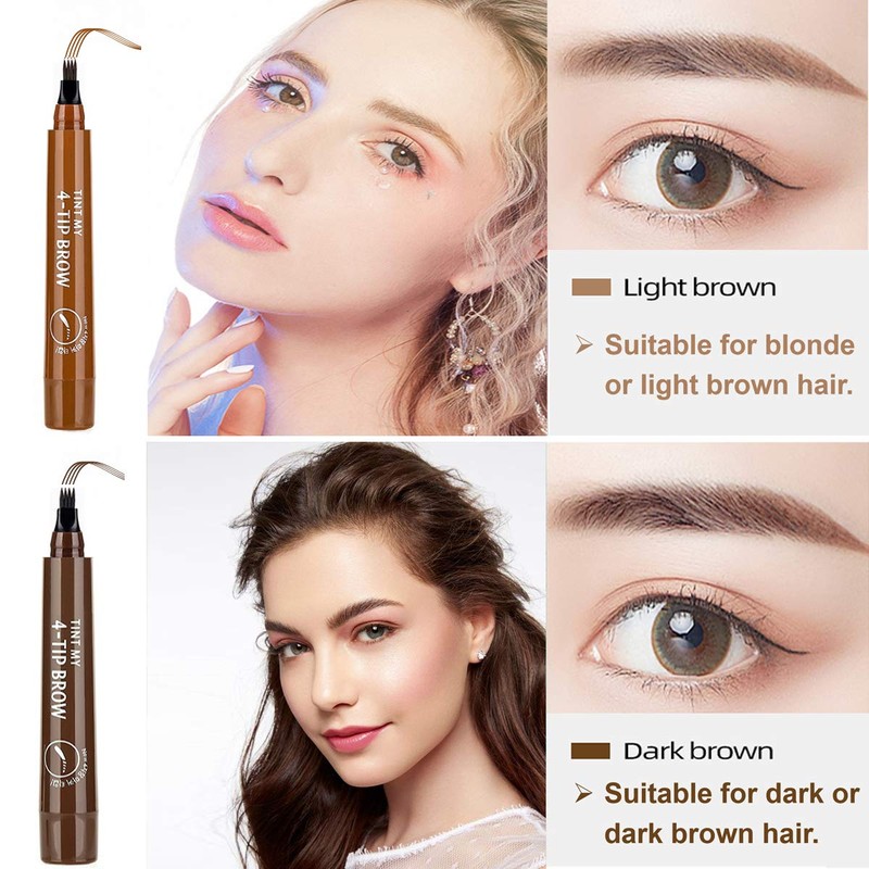 AWCCXMYM 3PCS Light Brown Eyebrow Pencils for Women Waterproof Long-Lasting