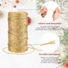 KINGLAKE Gold Twine String,Christmas Metallic Gold Twine String Bakers Twine