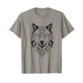 Floral Wolf Vintage Flowers Wolf Face for Wolves Lover T-Shirt