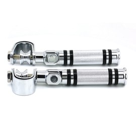 NHPJ 1-1.25"(25mm-32mm) Universal Motorcycle Foldable Highway Antivibrate Engine Guard Crash Bars Foot Pegs for Harley Electra Glide Road King Street Glide (chrome)