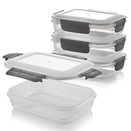 Alpha Designs | Meal Prep Containers Reusable Food Lunch Box with Lids | 3 Pack | 600ml