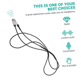 KICHOUSE Noise-Cancelling -c Headphone Cable Audio Wire for Headphones Professional Build