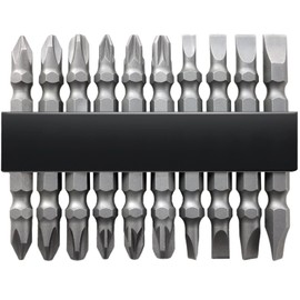 BAKESHU 20Pcs 65mm PH1 PH2 PH3 PZ1 PZ2 PZ3 SL4 SL5 SL6 SL7 Magnetic Impact Driver Bits, S2 Steel Screwdriver Bit Set