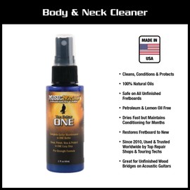 MusicNomad Guitar Cleaner, Fretboard Conditioner Oil, Fret Polish and Microfiber Cloth - 4 pc. Guitar Care Kit