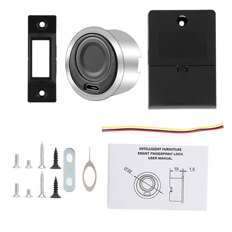 Full Automatic Semiconductor Keyless Fingerprint Lock Cabinet Drawer Security Combination