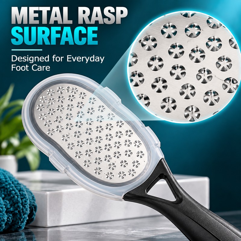 Stainless Steel Foot Rasp for Heel Care – Handheld Foot