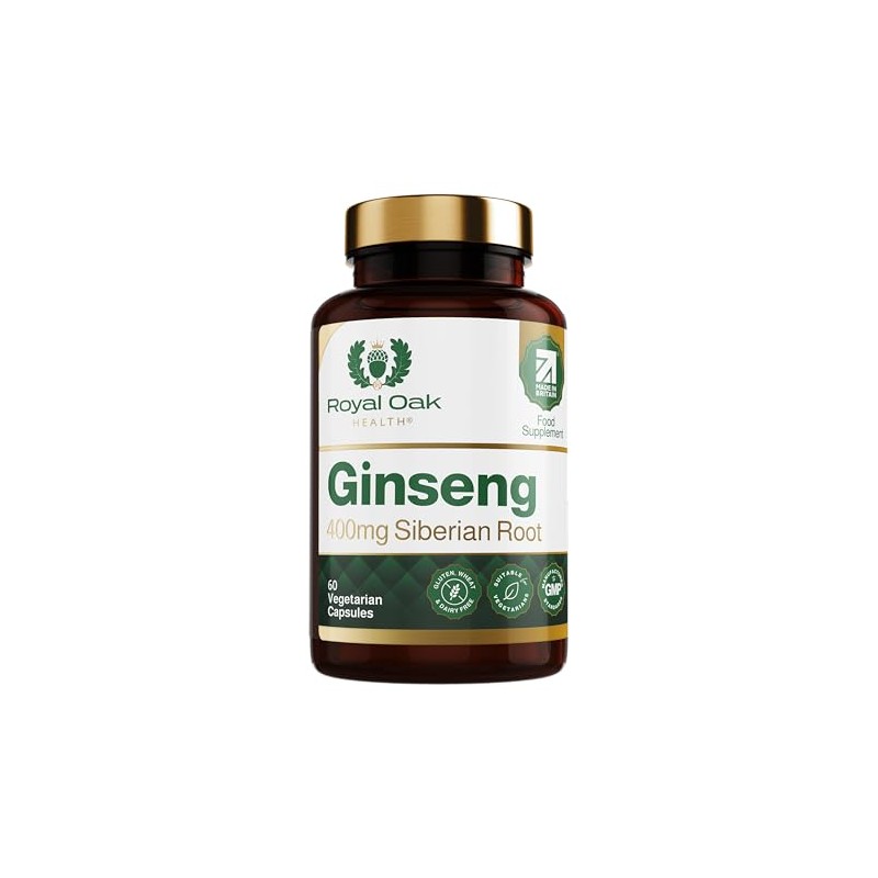 Royal Oak Health Siberian Ginseng - 60 Vegan Capsules, 20