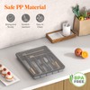 Lifewit Silverware Organizer with Lid, Covered Utensil Tray for Kitchen