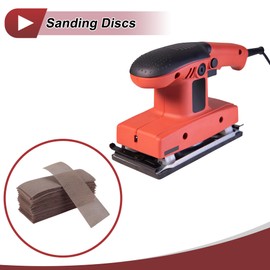 HEROFFIX 50 Pcs Car Wood Sanding Discs Smoothing Hook & Loop Sandpaper for Woodworking, Automotive Refinishing 9.06"x3.15" 320 Grit Brown Aluminum Oxide