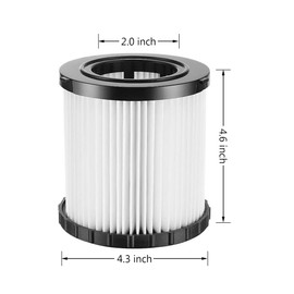 MZY LLC 4 Pack DCV5801H HEPA Vacuum Filter Replacement for DEWALT DCV580 DCV581H DCV5801H 20V MAX Wet/Dry Vacuum, Washable & Reusable