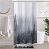 ORTIGIA 36x72 Misty Forest Stall Shower Curtain for Small Bathroom,